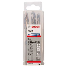 Bosch 2608585508 HSS-G 8.1x117 mm 5'li Matkap Ucu