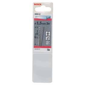 Bosch 2608585907 HSS-G 1.5x40 mm 2'li Matkap Ucu