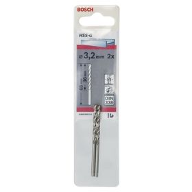 Bosch 2608585912 HSS-G 3,2 mm 2'li Taşlanmış Metal Matkap Ucu