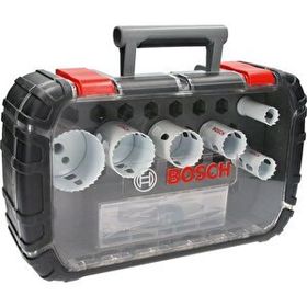 Bosch 2608594187 Ambalaj Ödüllü Çantası ile 9 Parça 22-64 mm Metal ve Ahşap Panç Seti