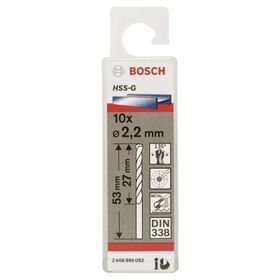Bosch 2608595052 HSS-G 2.2x53 mm 10'lu Matkap Ucu