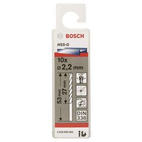 Bosch 2608595052 HSS-G 2.2x53 mm 10'lu Matkap Ucu