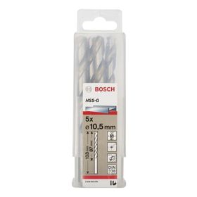 Bosch 2608595078 HSS-G 10,5 mm 5'li Taşlanmış Metal Matkap Ucu