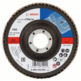 Bosch 2608603653 115 mm 60 K X431 10'lu Metal Kesici Flap Disk