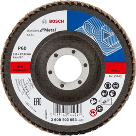 Bosch 2608603653 115 mm 60 K X431 10'lu Metal Kesici Flap Disk