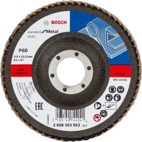 Bosch 2608603653 115 mm 60 K X431 10'lu Metal Kesici Flap Disk