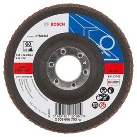 Bosch 2608606753 115 mm 60 K Metal Kesici Flap Disk