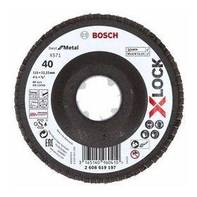 Bosch 2608619197 X-Lock 115 mm 40 Kum Best Serisi Metal Flap Disk