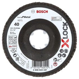 Bosch 2608619197 X-Lock 115 mm 40 Kum Best Serisi Metal Flap Disk
