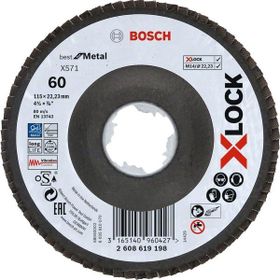 Bosch 2608619198 X-Lock 115 mm 60 Kum Best Serisi Metal Flap Disk