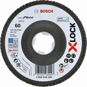 Bosch 2608619198 X-Lock 115 mm 60 Kum Best Serisi Metal Flap Disk