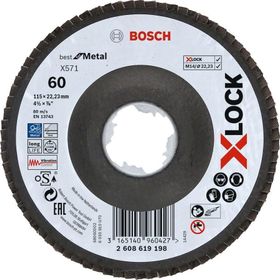 Bosch 2608619198 X-Lock 115 mm 60 Kum Best Serisi Metal Flap Disk