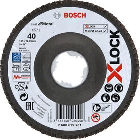 Bosch 2608619201 X-Lock 125 mm 40 Kum Best Serisi Metal Flap Disk