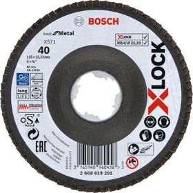 Bosch 2608619201 X-Lock 125 mm 40 Kum Best Serisi Metal Flap Disk