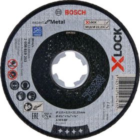Bosch 2608619256 X-Lock 115x2,5 mm Expert Serisi Bombeli Metal Kesme Taşı