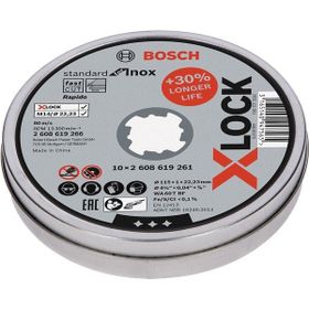 Bosch 2608619266 X-Lock 115x1 mm Inox 10'lu Paslanmaz Kesme Taşı
