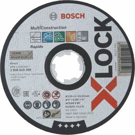 Bosch 2608619269 X-Lock 125x1,0 mm Çoklu Malzemeler Düz Kesme Taşı