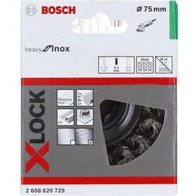 Bosch 2608620729 75x0.5 mm X-Lock Heavy Serisi Inox İçin Burgulu Tel Fırça