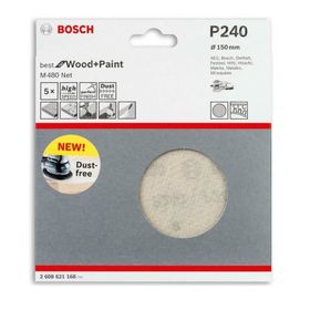 Bosch 2608621168 M480 150 mm 240 Kum 5'li Paket Ağ Zımpara