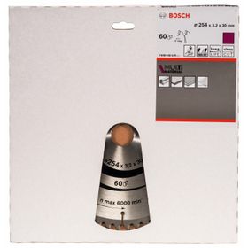 Bosch 2608640449 254x30 mm 60 Diş Daire Testere Bıçağı