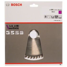 Bosch 2608640509 190x30 mm 54 Diş Daire Testere Bıçağı