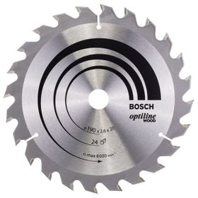 Bosch 2608640612 Optiline Wood 190x20/16 mm 24 Diş Daire Testere Bıçağı