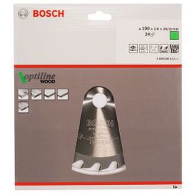 Bosch 2608640612 Optiline Wood 190x20/16 mm 24 Diş Daire Testere Bıçağı