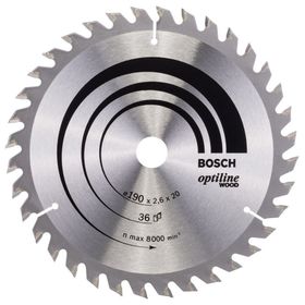 Bosch 2608640613 Optiline Wood 190x20/16 mm 36 Diş Daire Testere Bıçağı