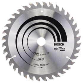 Bosch 2608640613 Optiline Wood 190x20/16 mm 36 Diş Daire Testere Bıçağı