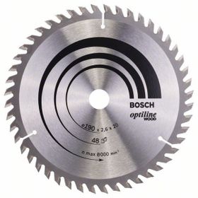 Bosch 2608640614 Optiline Wood 190x20/16 mm 48 Diş Daire Testere Bıçağı