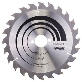 Bosch 2608640615 Optiline Wood 190x30 mm 24 Diş Daire Testere Bıçağı