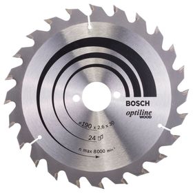 Bosch 2608640615 Optiline Wood 190x30 mm 24 Diş Daire Testere Bıçağı