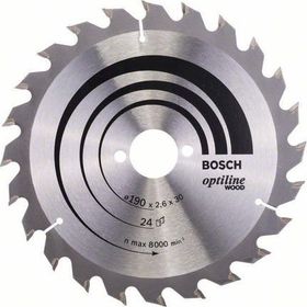 Bosch 2608640615 Optiline Wood 190x30 mm 24 Diş Daire Testere Bıçağı