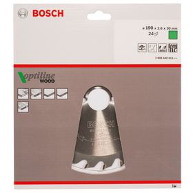 Bosch 2608640615 Optiline Wood 190x30 mm 24 Diş Daire Testere Bıçağı