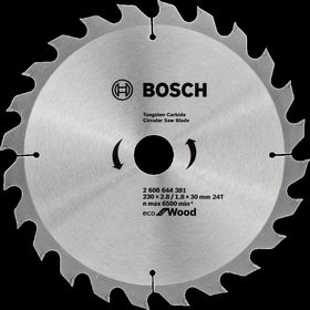 Bosch 2608640629 Optiline Wood 230x30 mm 24 Diş Daire Testere Bıçağı