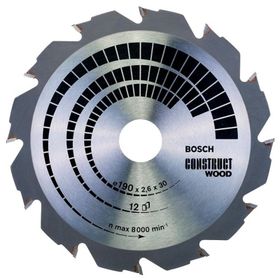 Bosch 2608640633 Construct Wood 190x30 mm 12 Diş Daire Testere Bıçağı