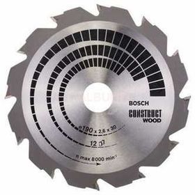 Bosch 2608640633 Construct Wood 190x30 mm 12 Diş Daire Testere Bıçağı