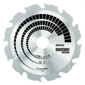 Bosch 2608640633 Construct Wood 190x30 mm 12 Diş Daire Testere Bıçağı