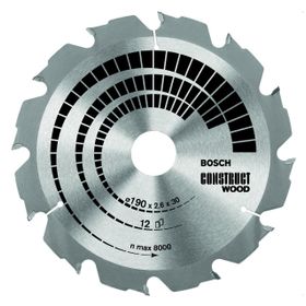 Bosch 2608640633 Construct Wood 190x30 mm 12 Diş Daire Testere Bıçağı