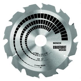 Bosch 2608640633 Construct Wood 190x30 mm 12 Diş Daire Testere Bıçağı