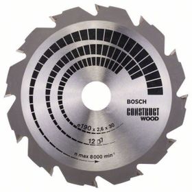 Bosch 2608640633 Construct Wood 190x30 mm 12 Diş Daire Testere Bıçağı