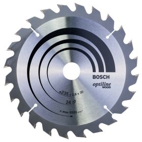 Bosch 2608640725 Dairesel Bıçağı Optiline Wood 235 x 30/25 x 2,8 mm, 24 Testere
