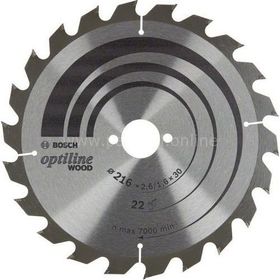 Bosch 2608838410 Optiline Ahşap 216x30 mm 22 Diş Daire Testere Bıçağı