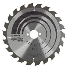 Bosch 2608838410 Optiline Ahşap 216x30 mm 22 Diş Daire Testere Bıçağı