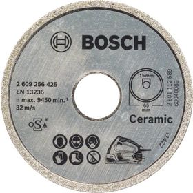 Bosch 2609256425 Seramik İçin PKS 16 Multi Uyumlu 65 x 15 mm Elmas Kesme Diski