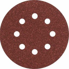 Bosch 2609256A24 Eksantirik 5'li 125 mm 80 Kum 8 Delik Zımpara Kağıdı
