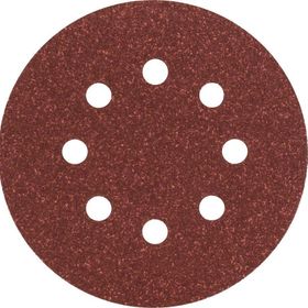 Bosch 2609256A24 Eksantirik 5'li 125 mm 80 Kum 8 Delik Zımpara Kağıdı