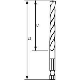 Bosch 2x62 mm Ahşap Altıgen Şaftlı Matkap Ucu