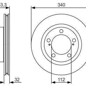 Bosch 340/32 29 mm Hava Kanallı Ön Fren Diski