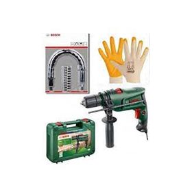Bosch 600 W Darbeli Matkap ve Vidalama 10 Parça Uç ve Eldiven